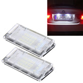 2 PCS License Plate Light with 18  SMD-3528 Lamps for BMW E46 4D 1998-2003,2W 120LM,6000K, DC12V (White Light)